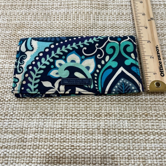 Vera‎ Bradley Teal and Navy Floral Wallet - Picture 6 of 6